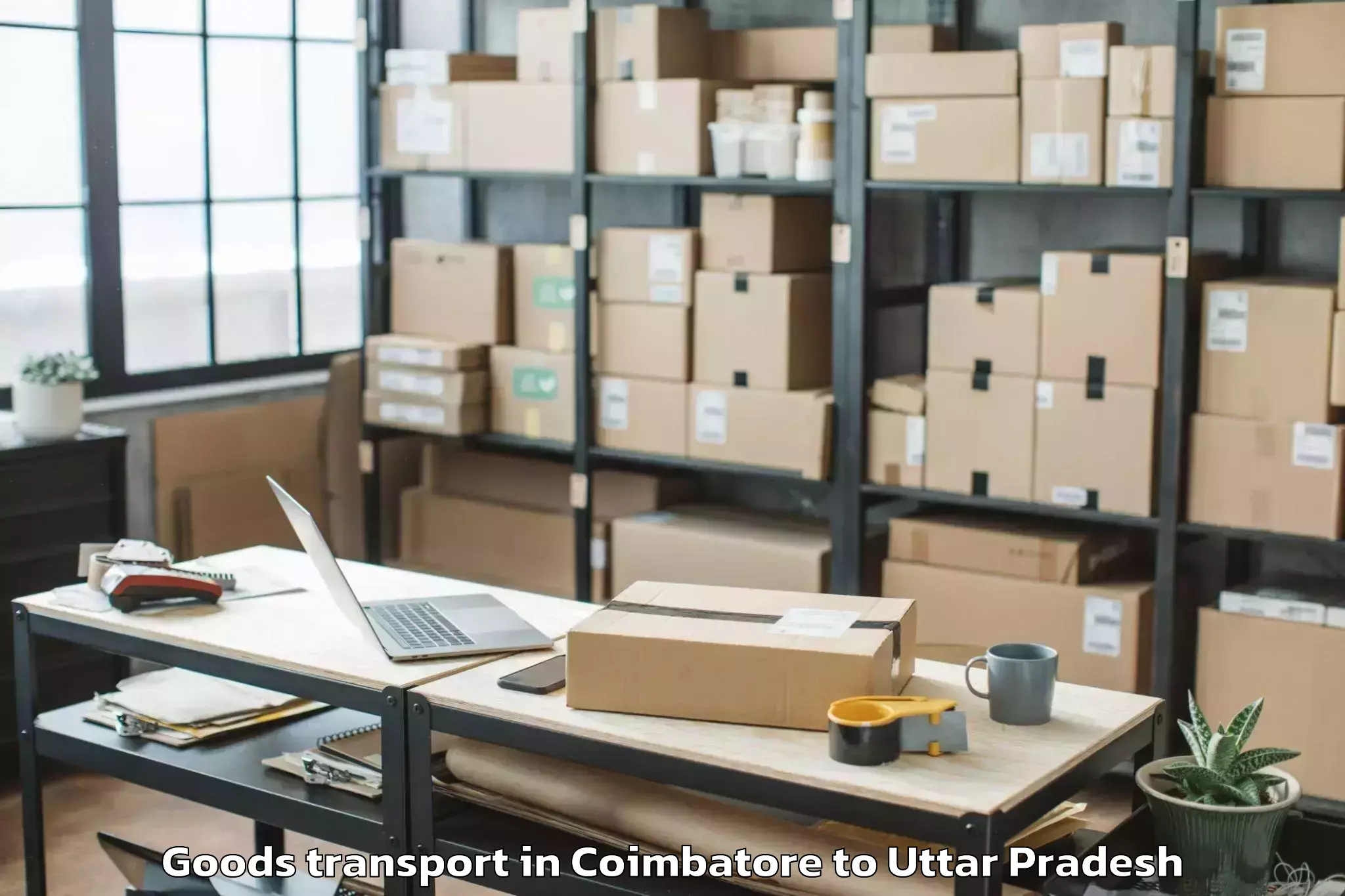 Discover Coimbatore to Bhadohi Goods Transport